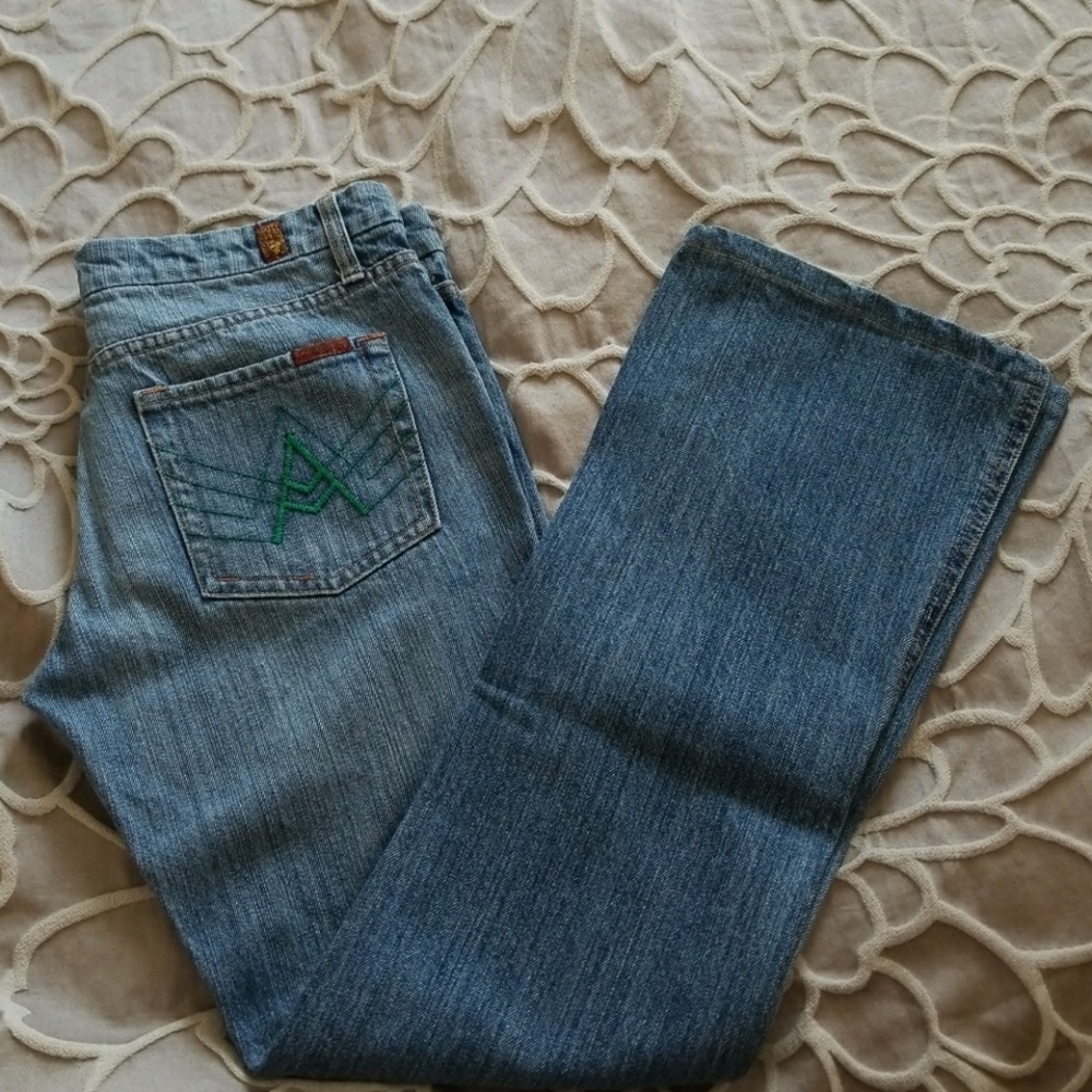 7 For All Mankind "A pocket" light wash boot cut